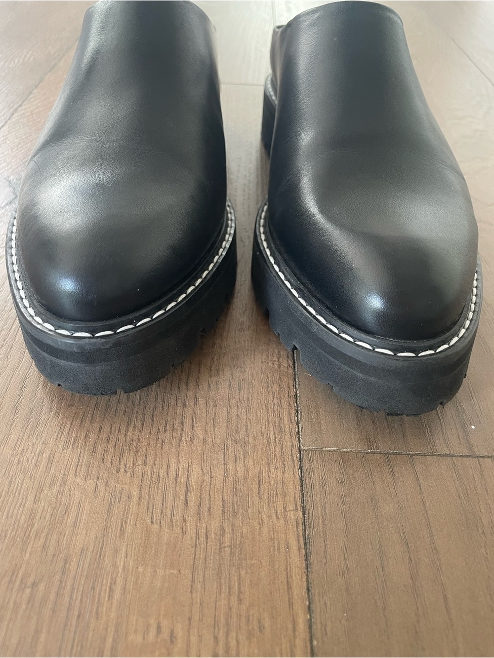 Like New! Jenni Kayne Black Leather Lug Mule, size 40/US 10 - Picture 5 of 8